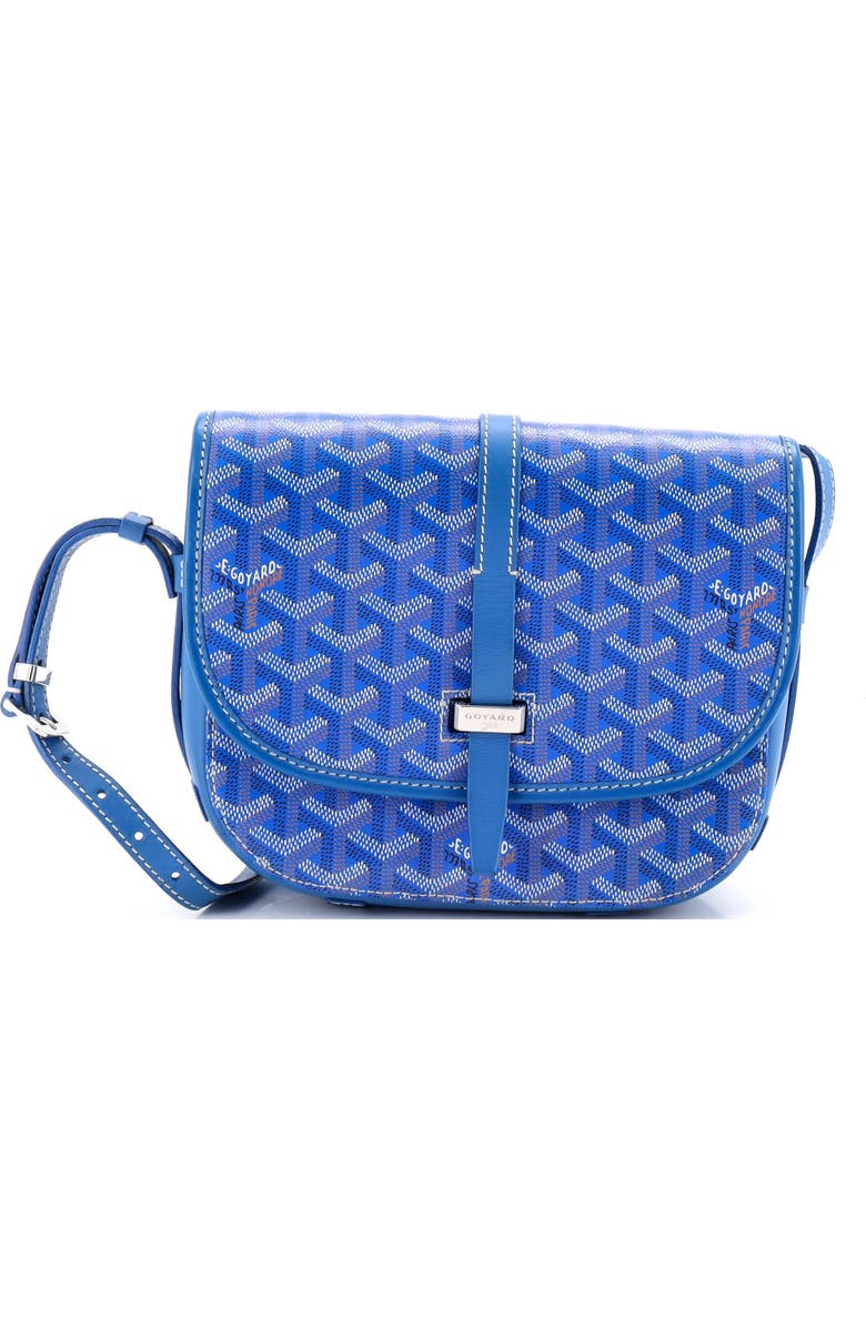 Pre-Owned Goyard Belvedere II Messenger Bag Coated Canvas PM, Main, color, Blue