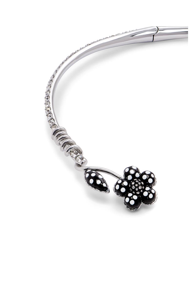 Dots Daisy Collar Necklace, Alternate, color, SILVER/ PEACH