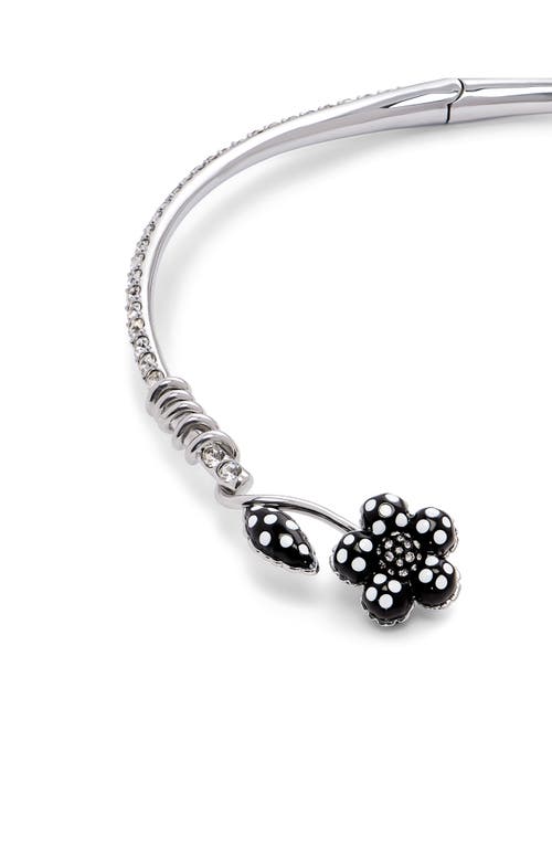 Marc Jacobs Crystal-embellished Flower Necklace In Metallic