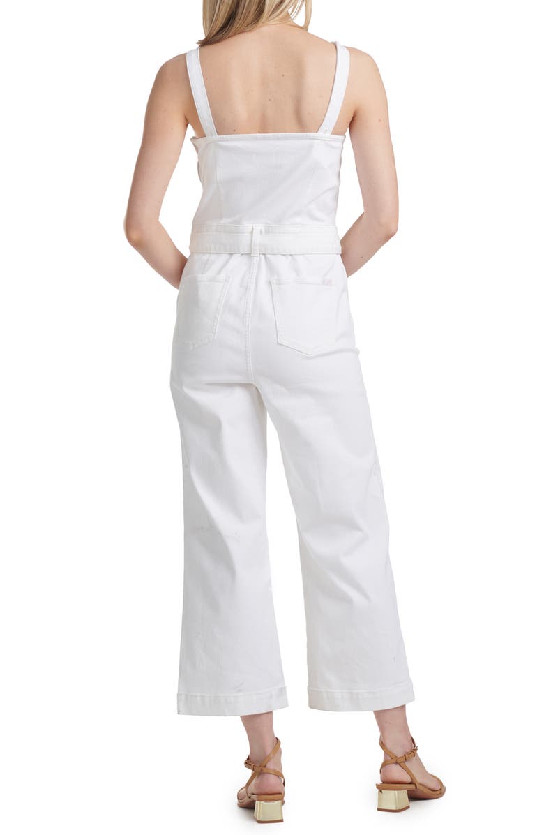 JEN7 by 7 For All Mankind Tie Front Sleeveless Crop Wide Leg Denim Jumpsuit, Alternate, color, 