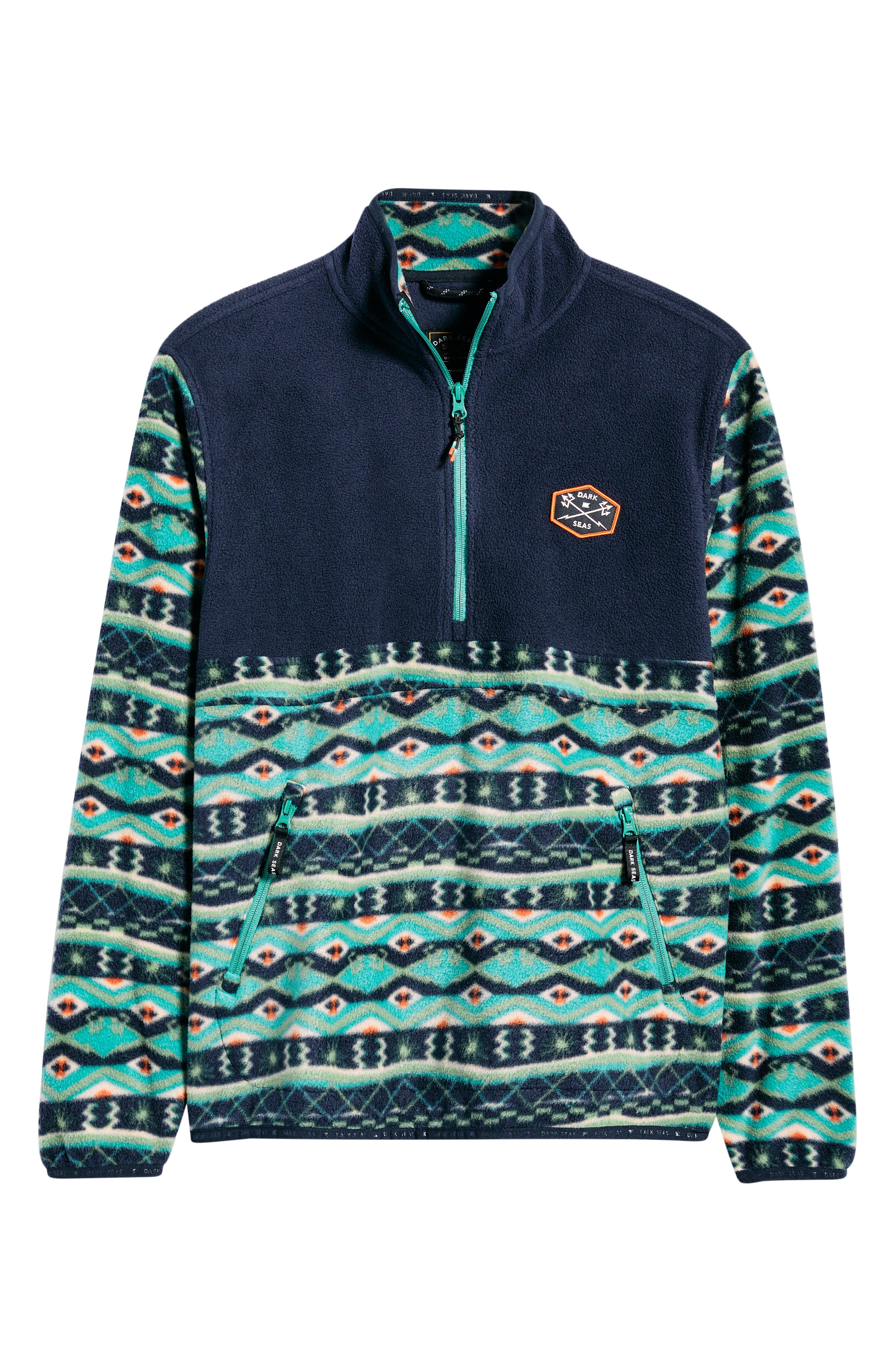 Dark Seas Walter Fleece Quarter Zip Pullover In Multi
