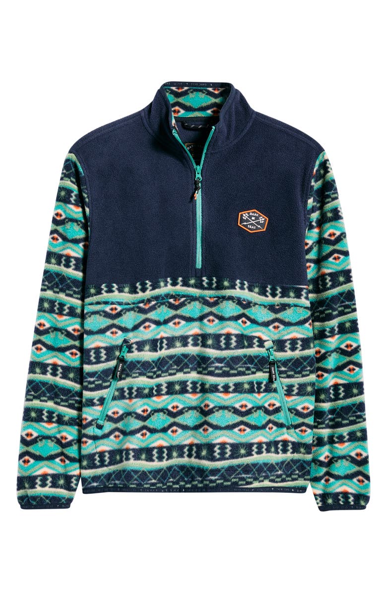 DARK SEAS Walter Fleece Quarter Zip Pullover, Main, color, 