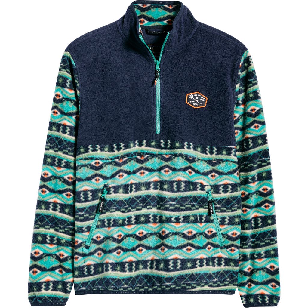 Dark Seas Walter Fleece Quarter Zip Pullover In Multi