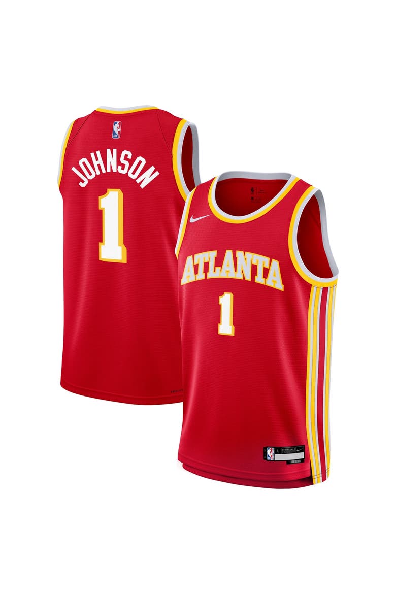 Youth Nike Jalen Johnson Red Atlanta Hawks Swingman Jersey - Icon Edition, Main, color, Red