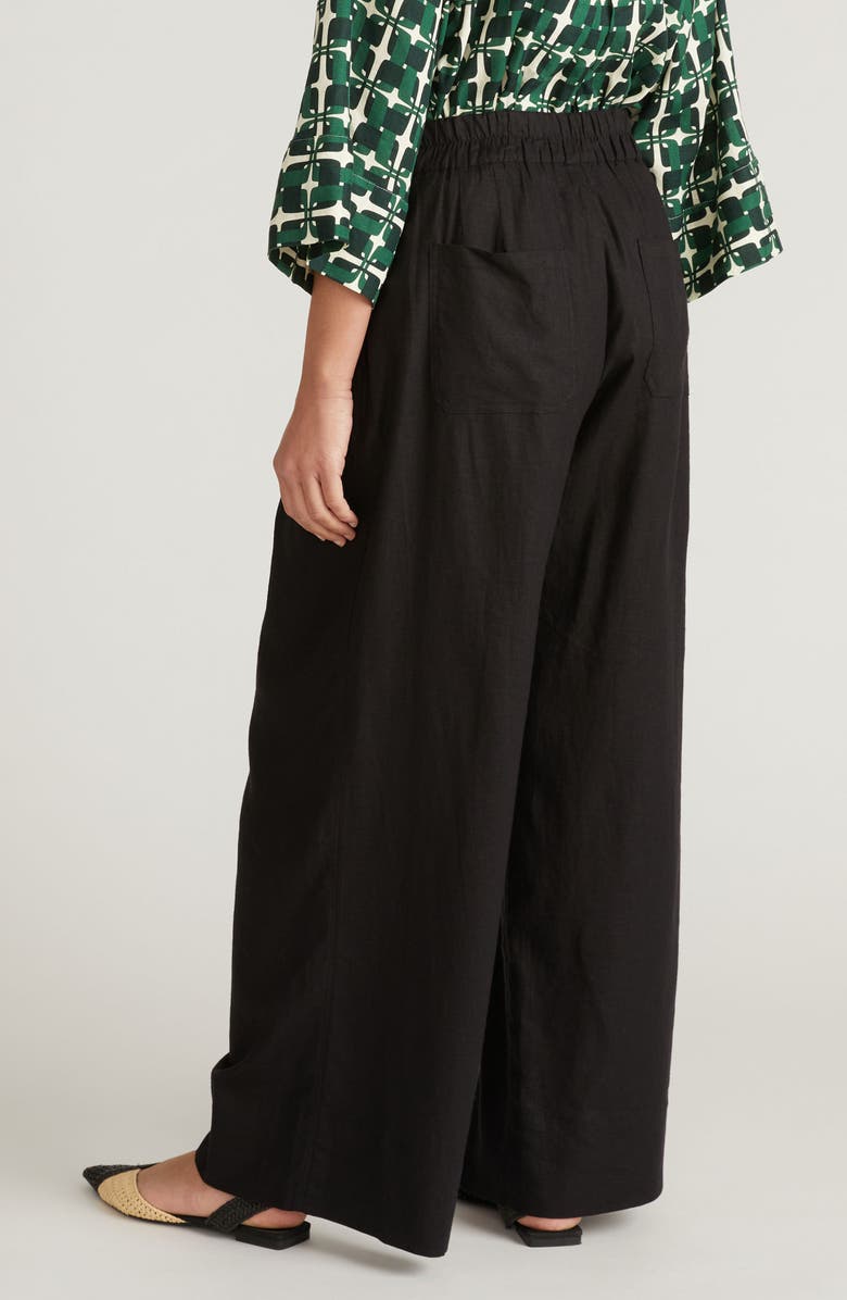 Universal Standard Marley Pleated Linen Blend Wide Leg Pants, Alternate, color, 