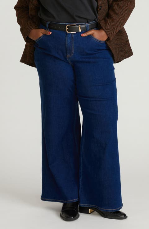 Roxy High Waist Relaxed Bootcut Jeans (Regular & Plus)