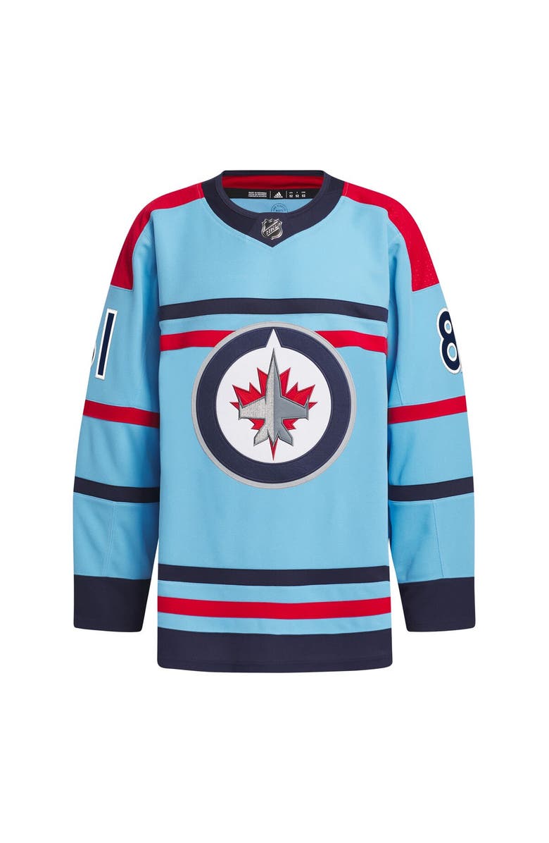 adidas Men's adidas Kyle Connor Light Blue Winnipeg Jets Anniversary Primegreen Authentic Player Jersey, Alternate, color, 