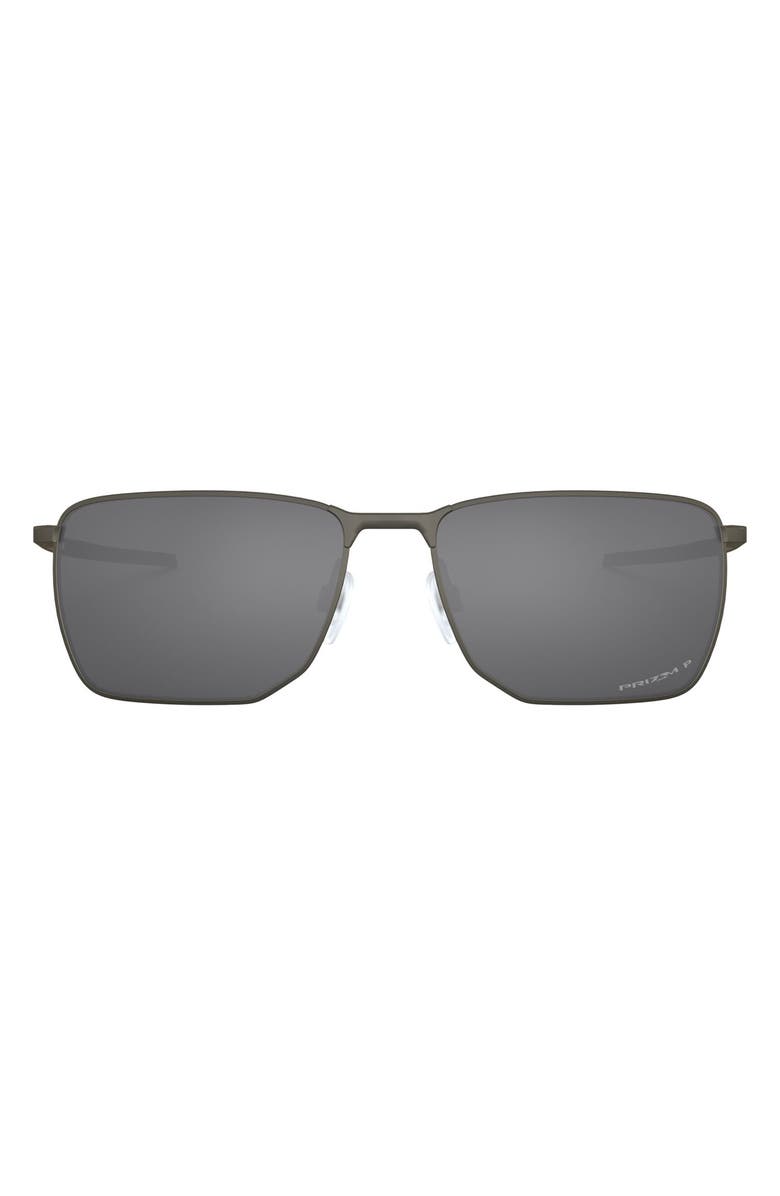 Oakley Ejector 58mm Prizm<sup>™</sup> Polarized Rectangle Sunglasses, Main, color, Grey