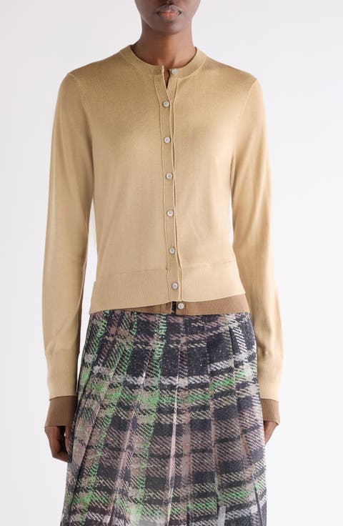 Kohona Layered Silk, Wool & Cashmere Cardigan