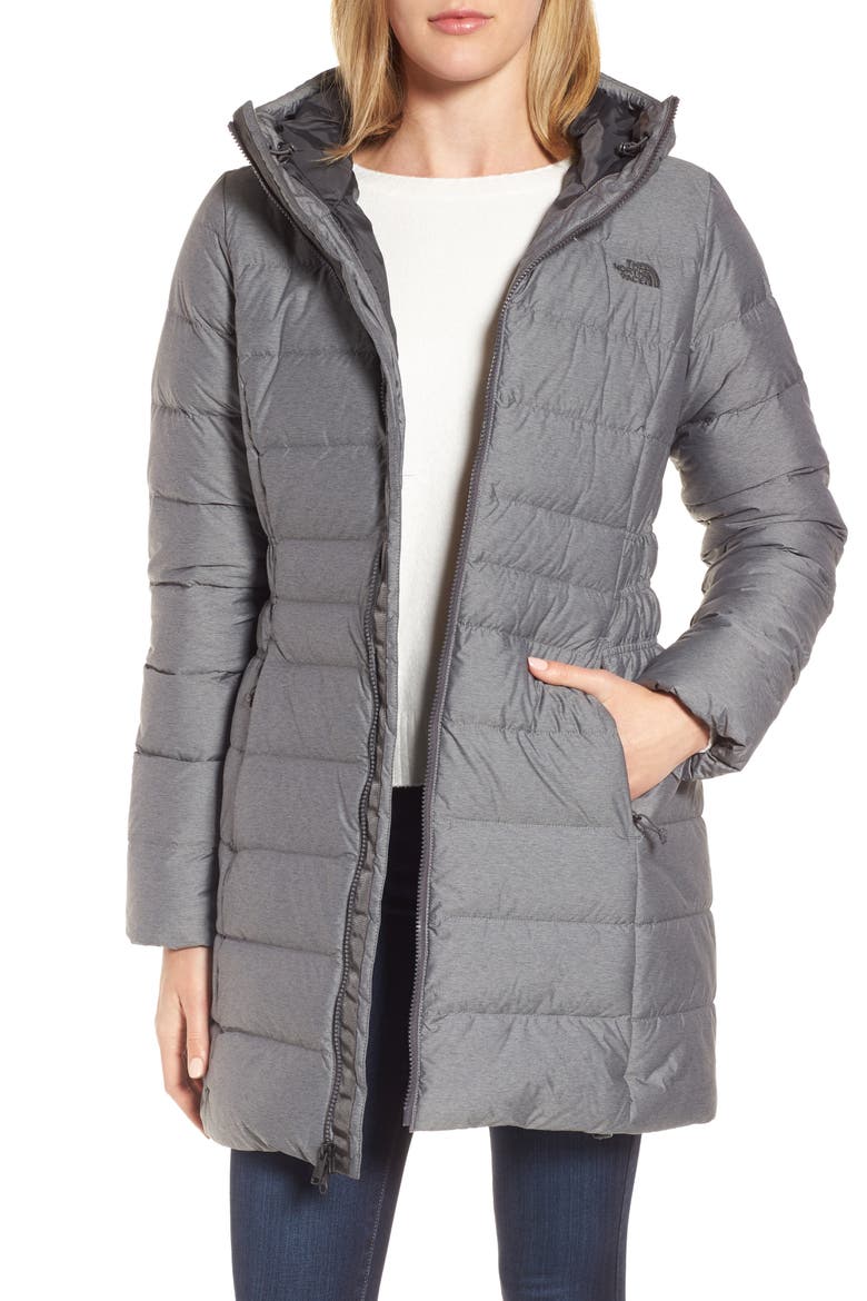 Gotham II Down Parka, Main, color, TNF MEDIUM GREY HEATHER