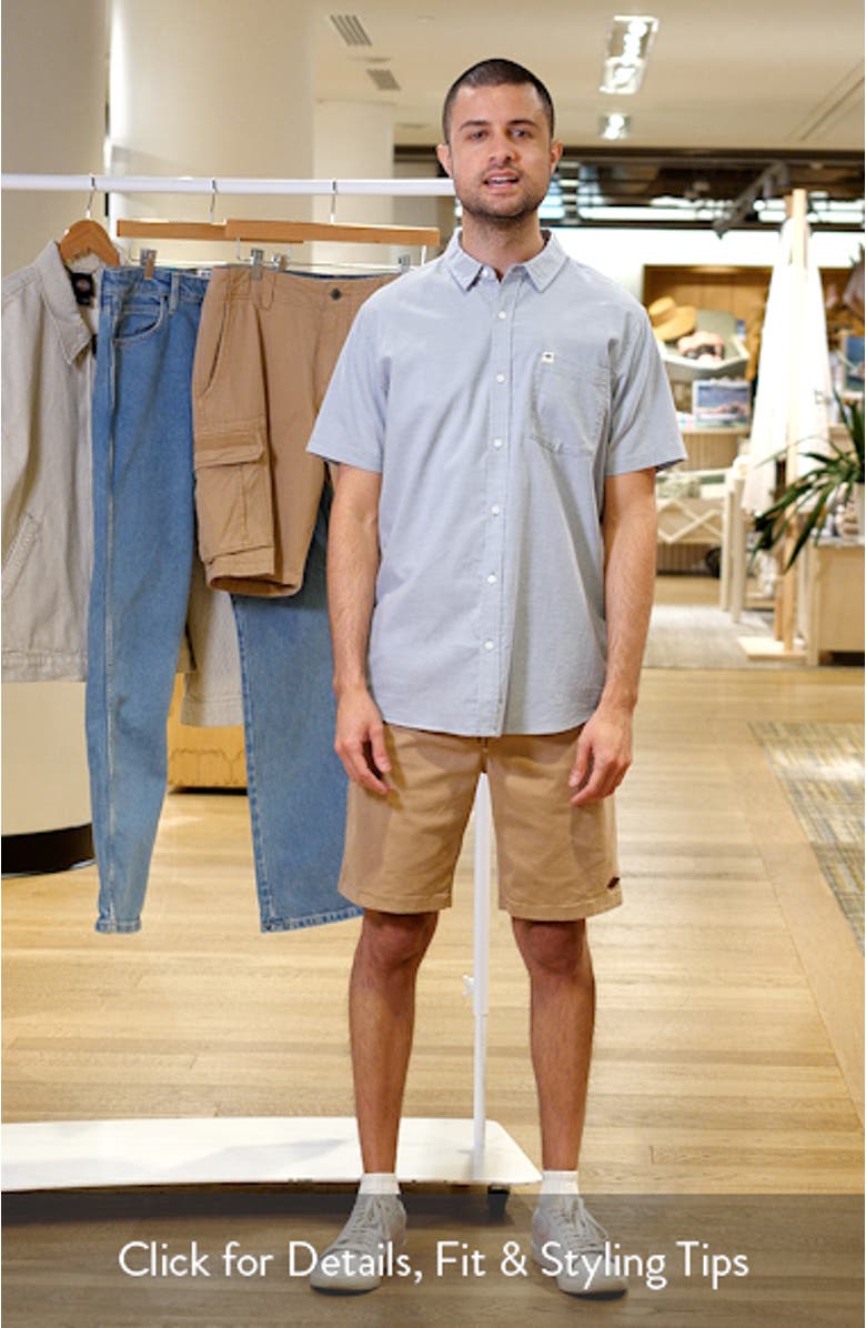 Classic Surf Ourtime Short Sleeve Cotton Button-Up Shirt, sales video thumbnail