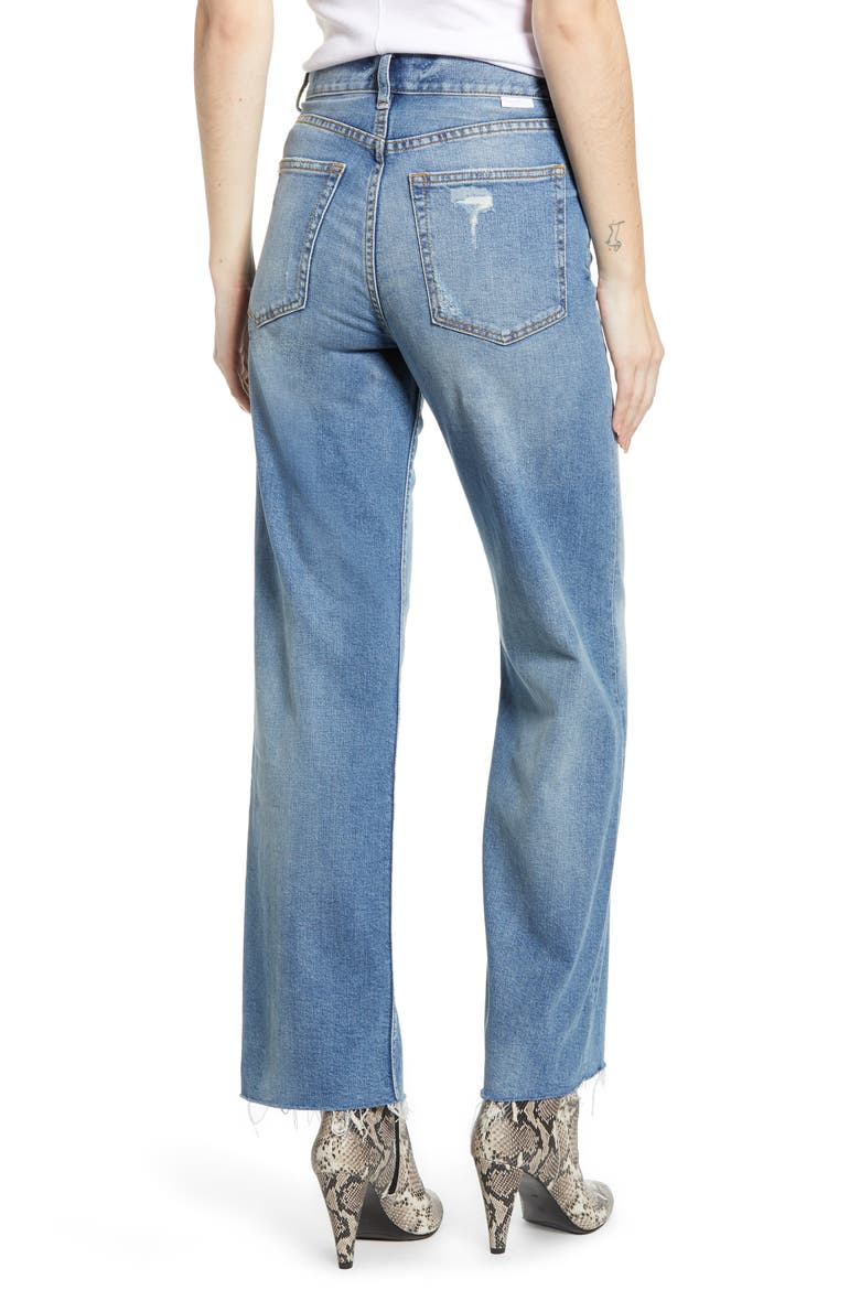 The Mikey High Waist Ankle Straight Leg Jeans, Alternate, color, TWO FOR THE ROAD
