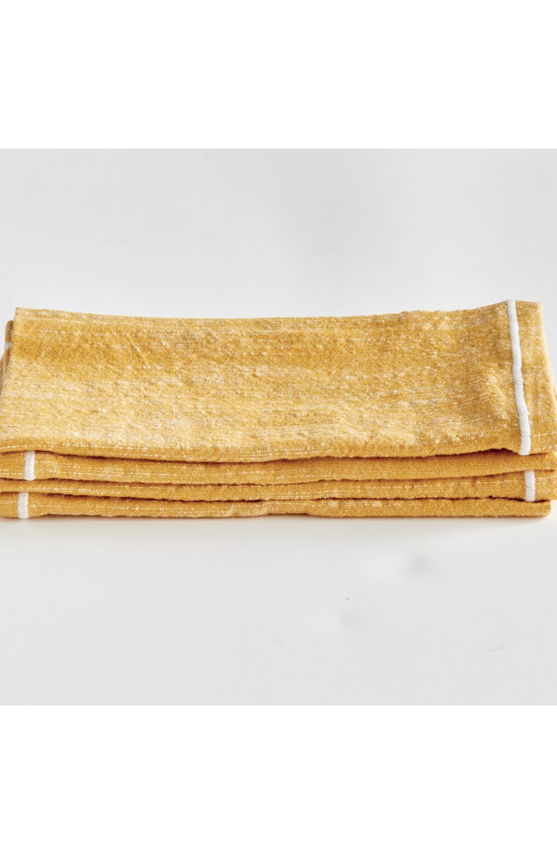 Napa Home & Garden Saffron Dinner Napkins Set of 4, Alternate, color, Yellow