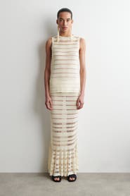 COS Ladder-stitch Knitted Midi Skirt
