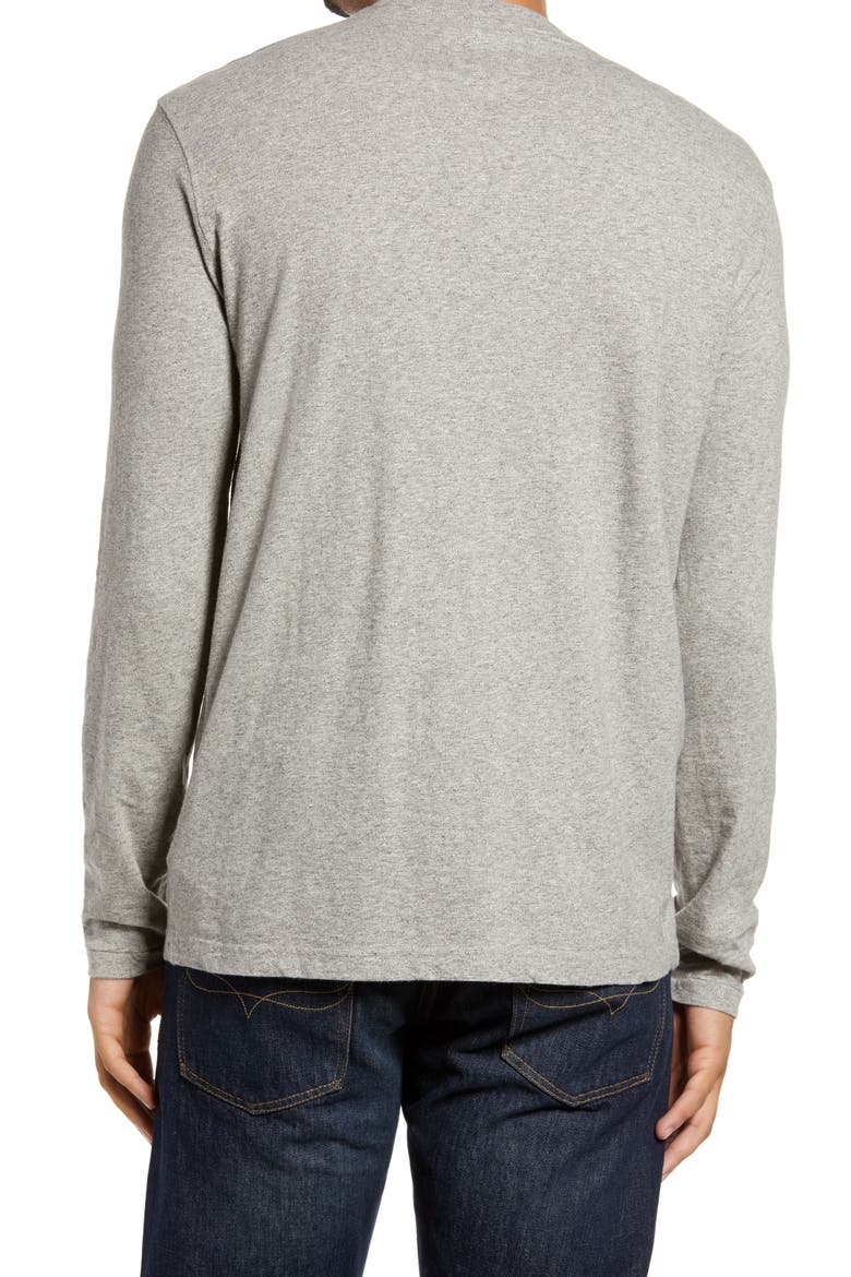 Men's Long Sleeve Henley T-Shirt, Alternate, color, DARK VINTAGE HEATHER
