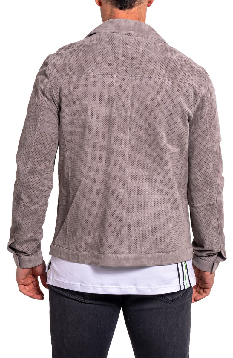 Maceoo Ascension0017 Perforated Suede Jacket, Alternate, color, Grey