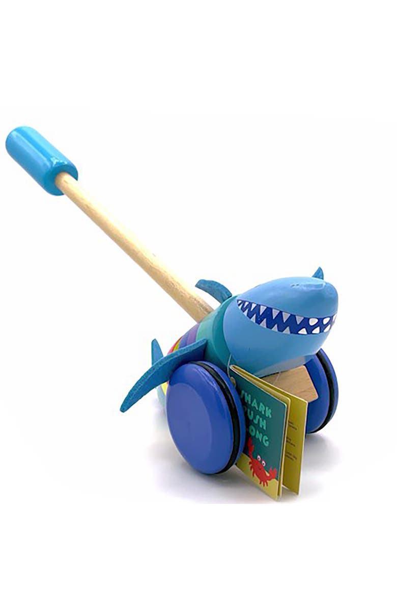 ORANGE TREE TOYS Push Along Shark Wooden Toy, Alternate, color, 