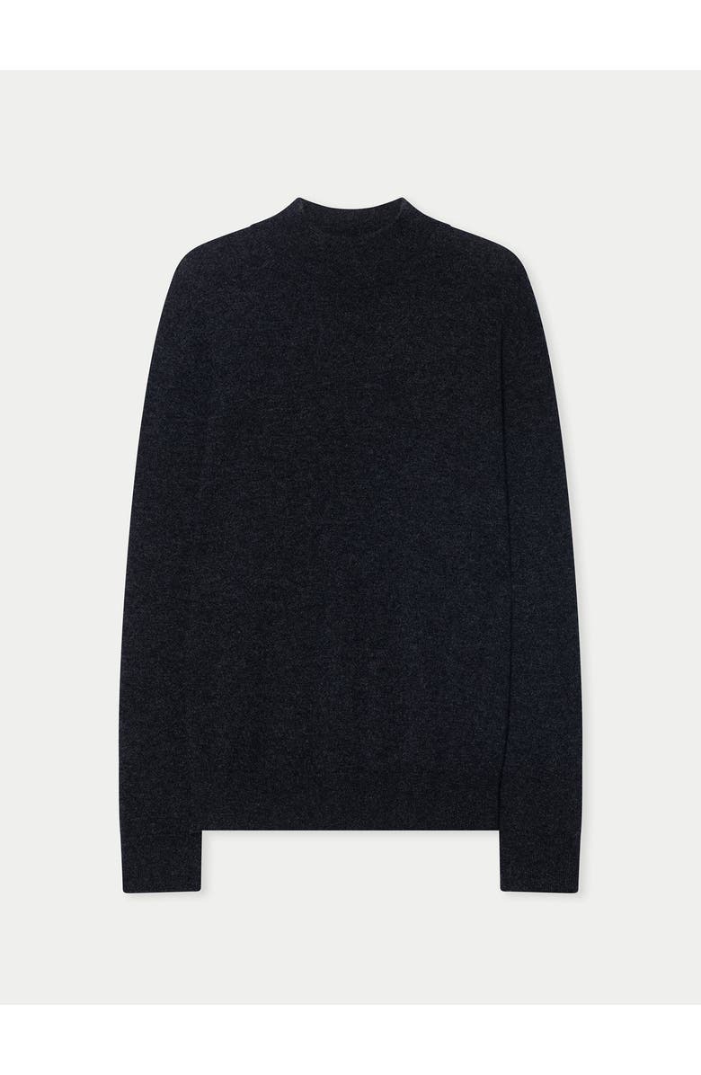 Gobi Cashmere Timeless Mock Neck Cashmere Sweater, Main, color, Charcoal