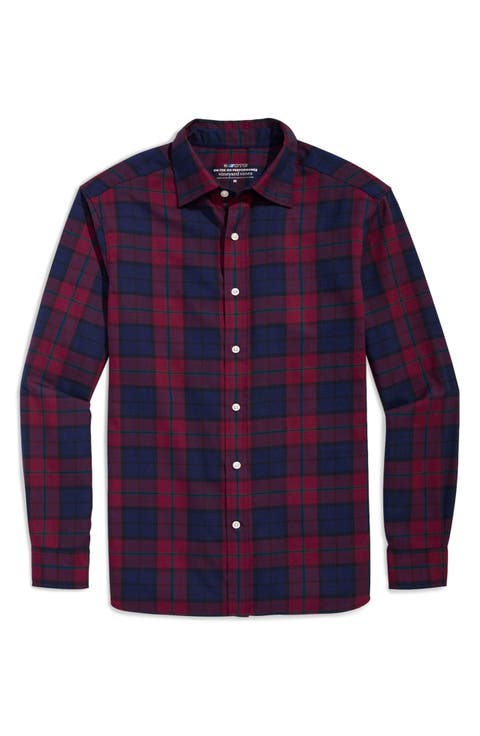Plaid Brushed Twill Button-Up Shirt