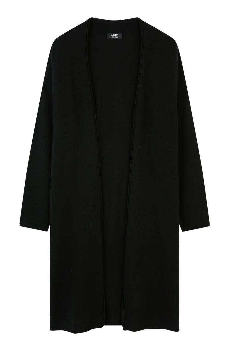 GOBI Mongolian Cashmere 3D Longline Cardigan, Alternate, color, 