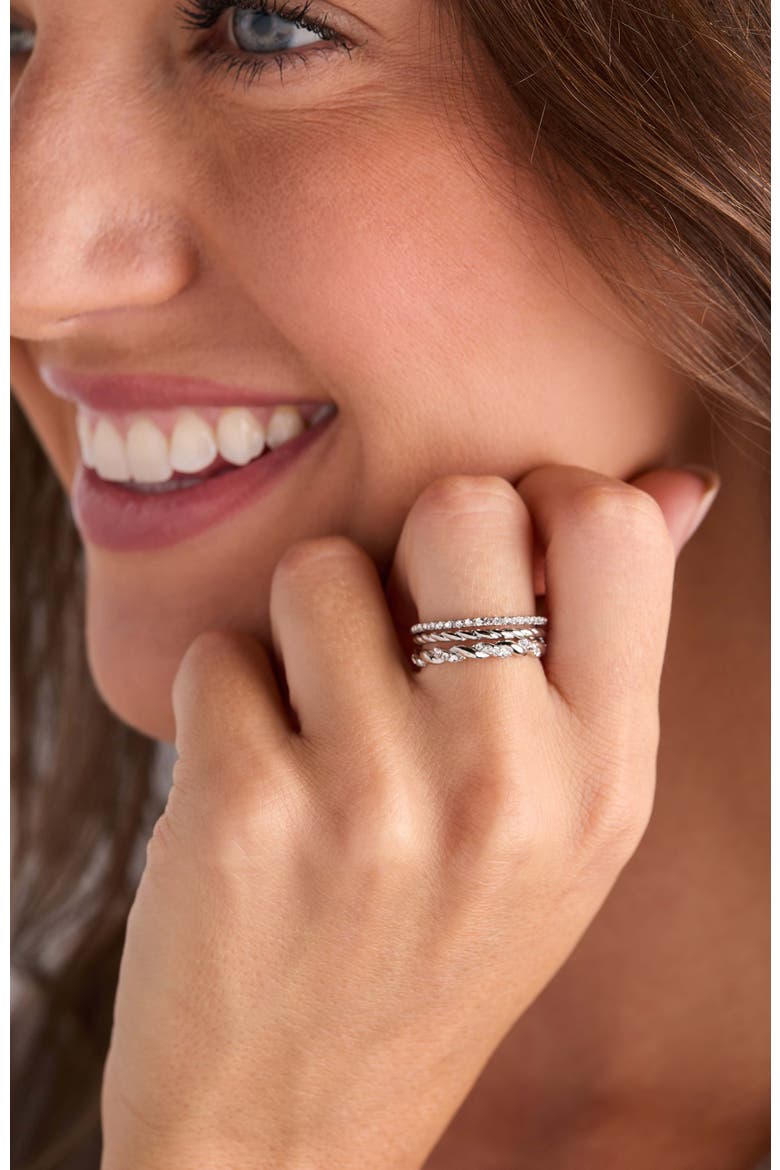 Rope Stacking Texture Ring Set of 3, Alternate, color, Silver