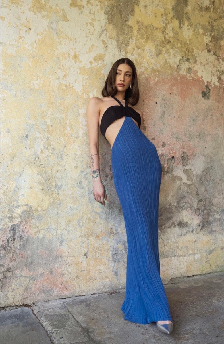 Maeve Midnight Hues Dress, Alternate, color, Black & Blue