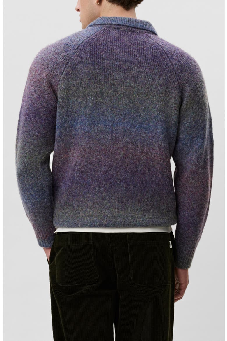 Gradient Knit Polo, Alternate, color, SPICED PLUM PURPLE