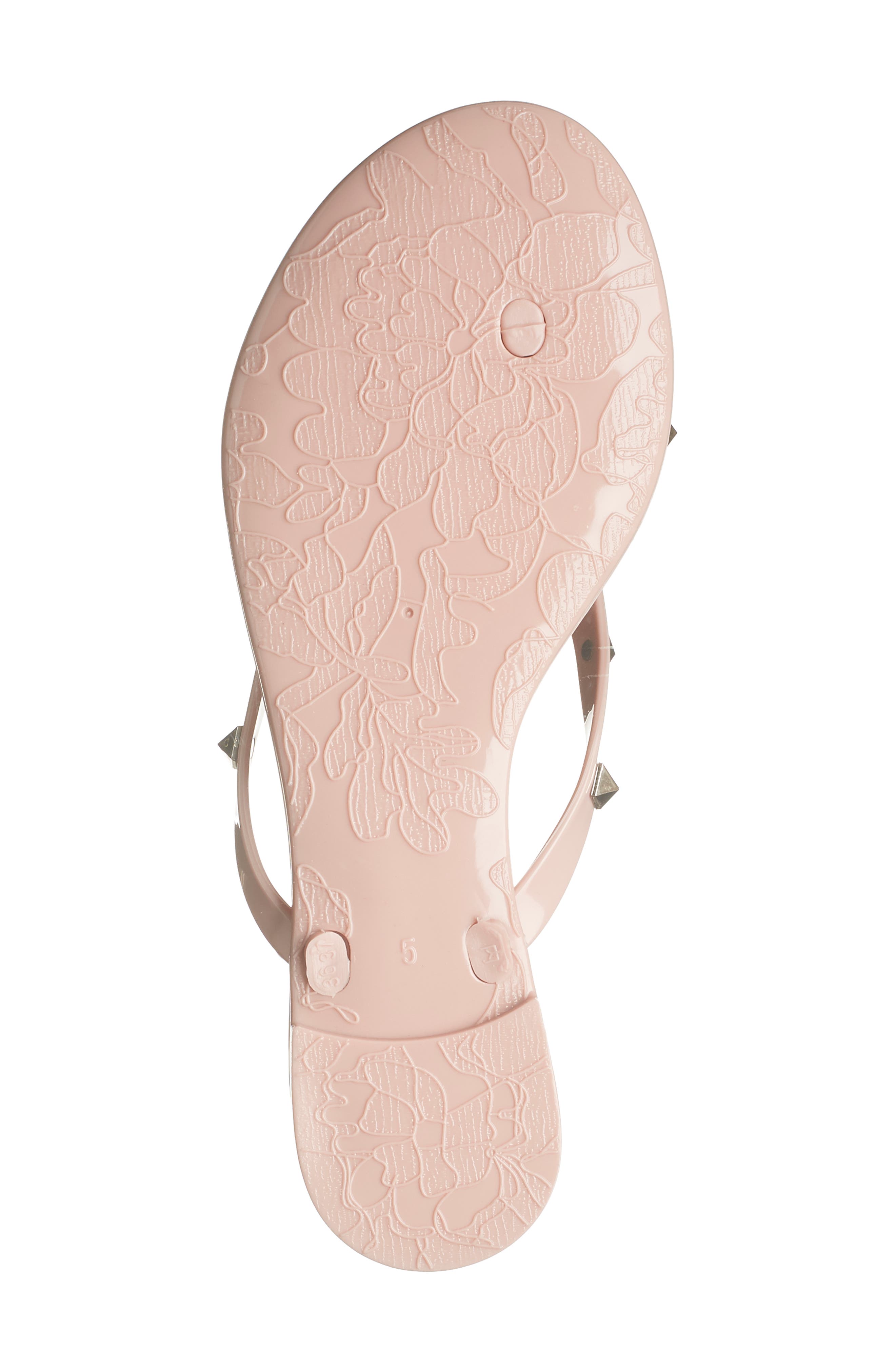 Studded Jelly Sandal, Alternate, color, WILD ROSE