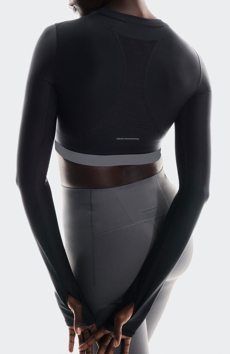 On Train-T Crop Long Sleeve T-Shirt, Alternate, color, 