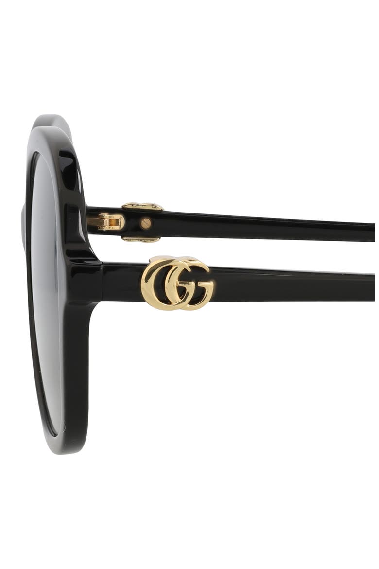 56mm Butterfly Sunglasses, Alternate, color, BLACK BLACK GREY