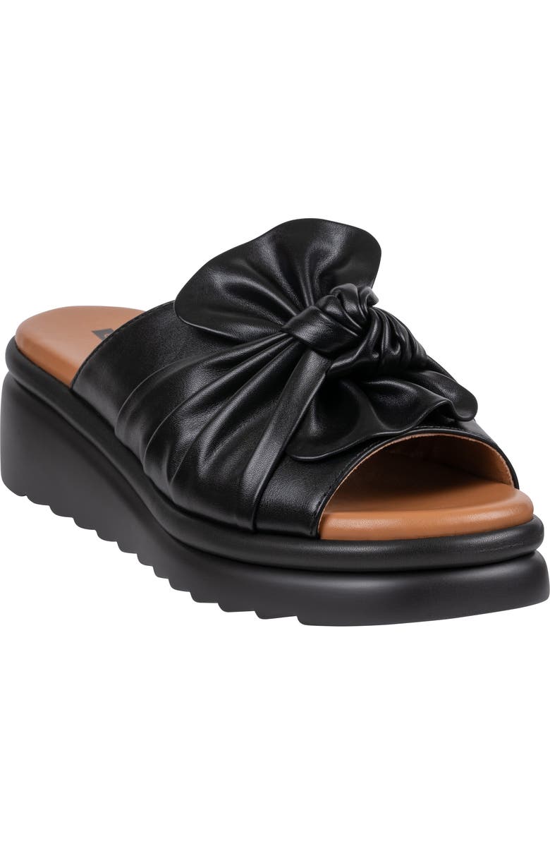 GOOD CHOICE NEW YORK Harlow Platform Wedge Slide Sandal, Main, color, Black