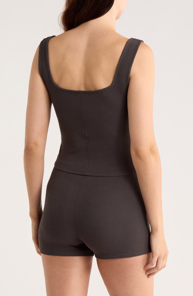 Barefoot Dreams<sup>®</sup> Ultrasoft Rib Crop Tank, Alternate, color, Carbon