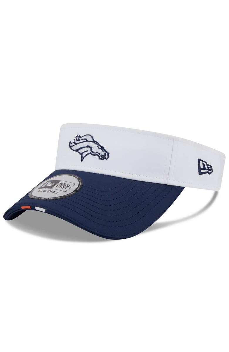 New Era Men's New Era  White/Navy Denver Broncos 2025 NFL Training Camp Adjustable Visor, Main, color, White