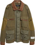 Dolce&Gabbana Leather Trim Cotton Jacket