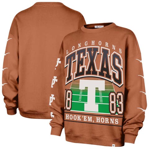 Women's '47 Texas Orange Texas Longhorns Go Big Oversized Pullover Sweatshirt