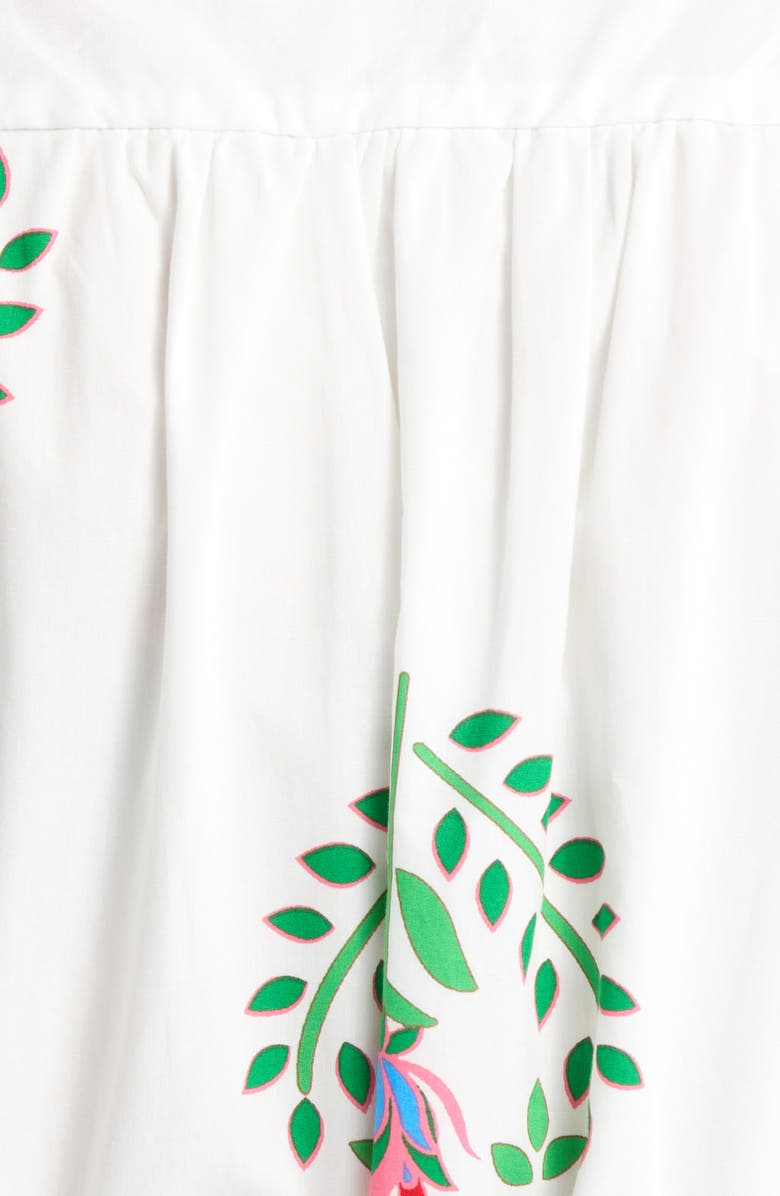 SUGARLIPS Floral Alna Shirtdress, Alternate, color, White-Green-Multi