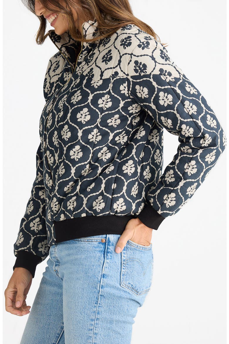 Thembie Quilted Bomber Jacket, Alternate, color, MOONLIGHT PAISLEY