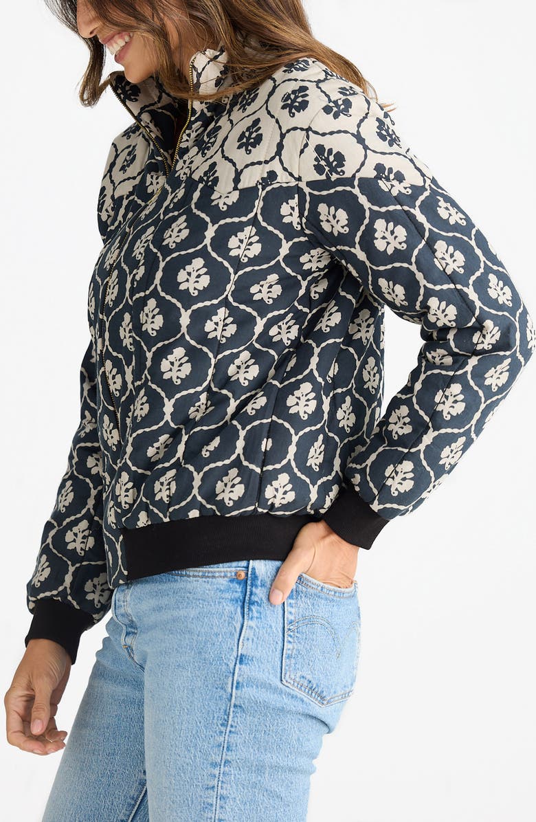 Talisman the Label Thembie Quilted Bomber Jacket, Alternate, color, Moonlight Paisley