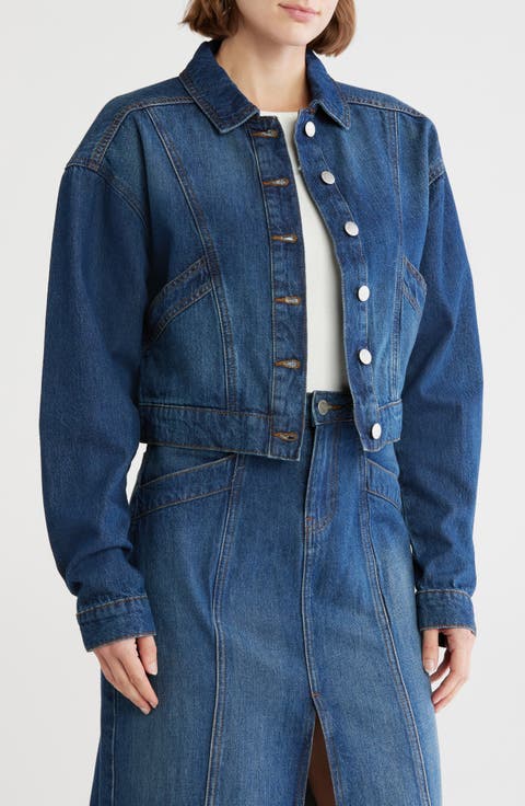 Sanja Crop Denim Shirt Jacket