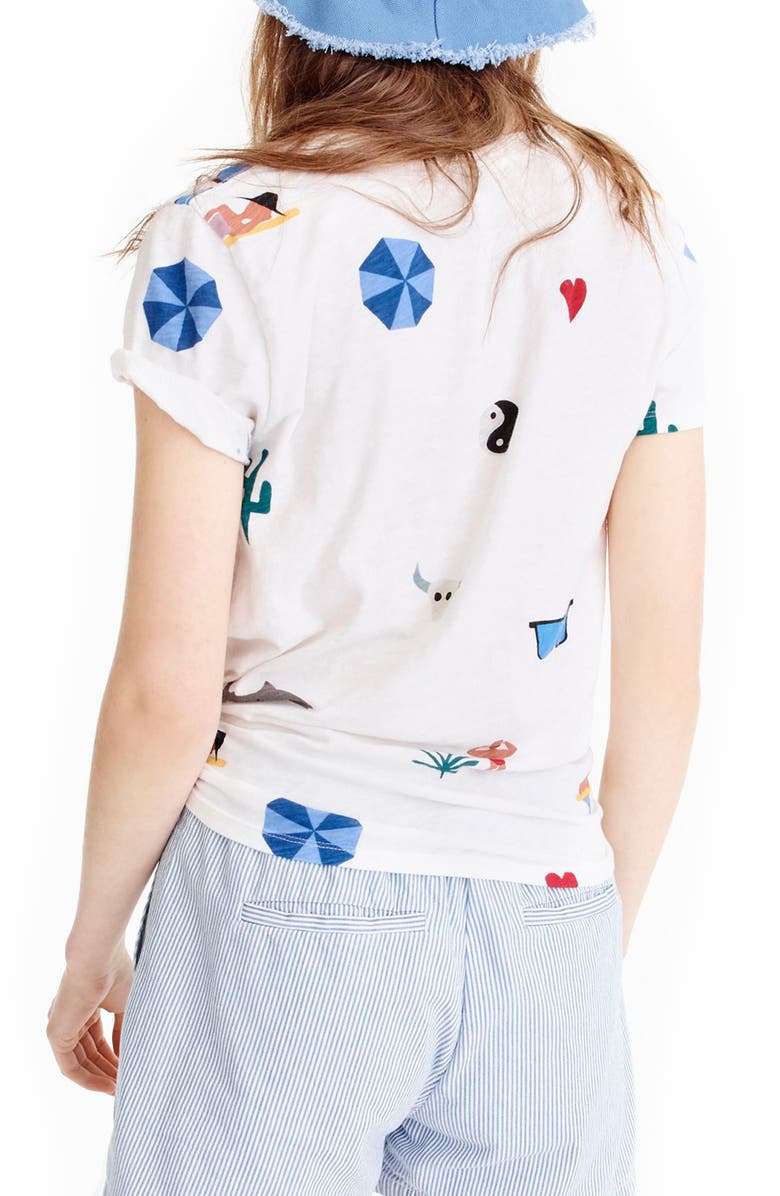 J.Crew Isabel Bacon Cotton Tee, Alternate, color,