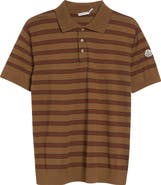 Moncler Stripe Logo Patch Polo