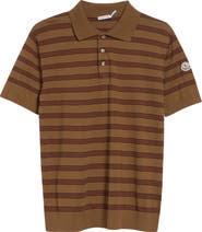 Moncler Stripe Logo Patch Polo