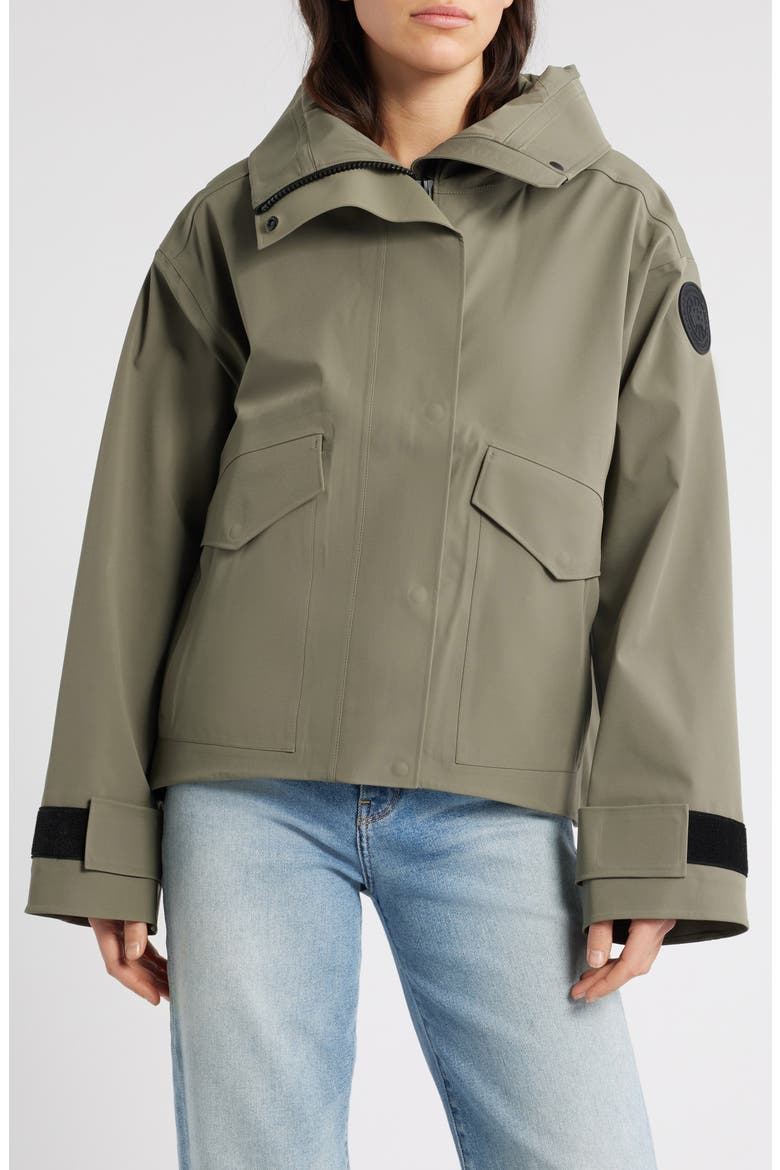 Tofino Hooded Rain Jacket, Main, color, SMOKEY SAGE