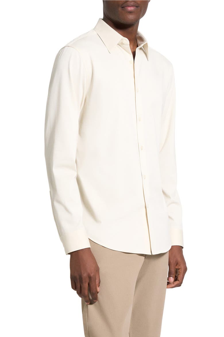 Sylvain ND Structure Knit Button-Up Shirt, Alternate, color, OAT MILK