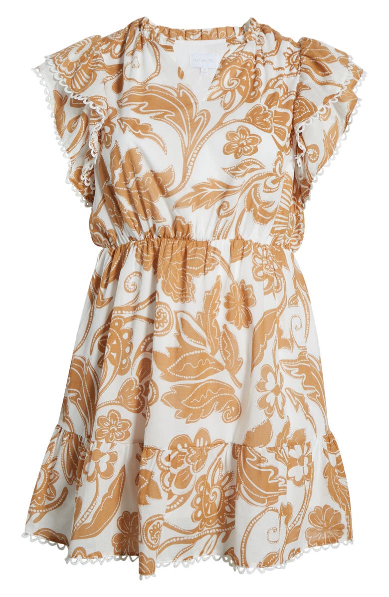 SUGARLIPS Nadya Floral Eriny Cotton Dress, Alternate, color, White/ Biscuit