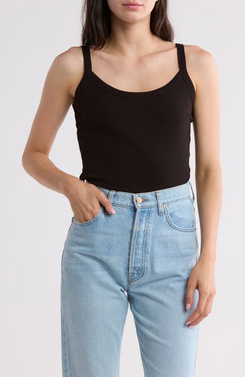 Rib Jersey Scoop Neck Tank