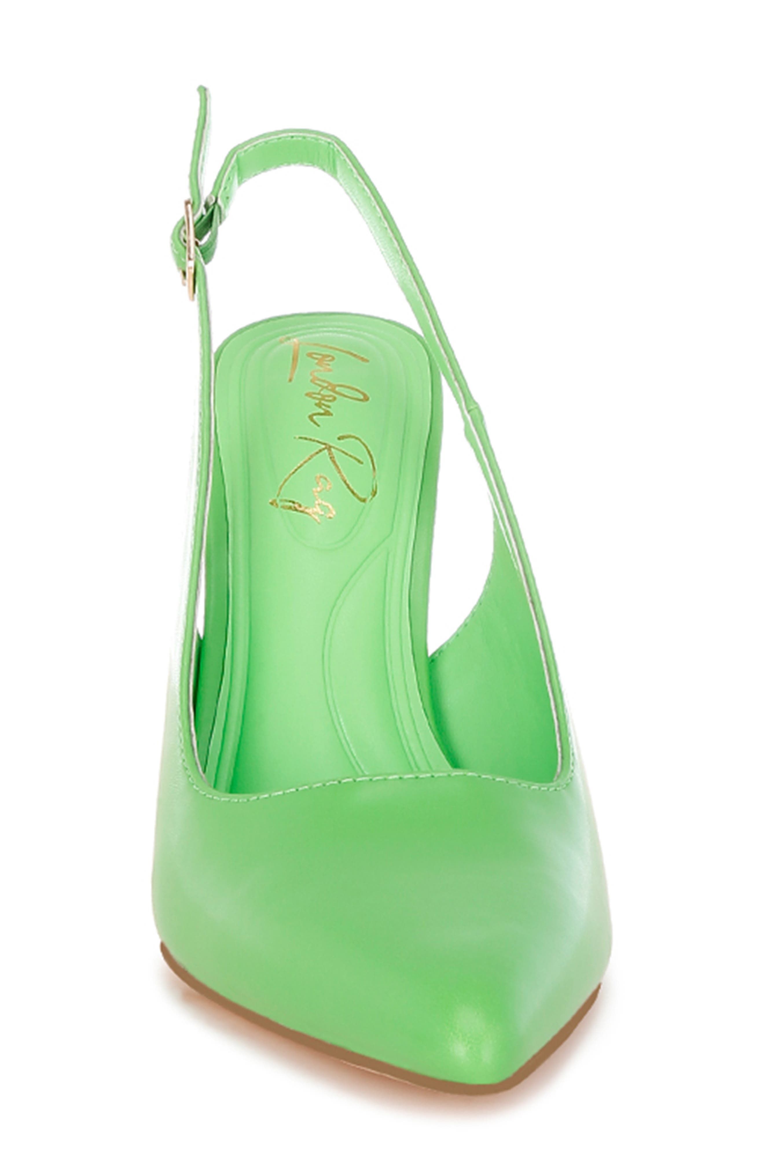 LONDON RAG Sarka Block Heel Slingback Pump, Alternate, color, Green