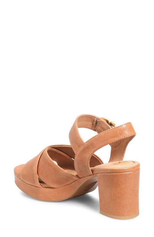 Söfft Lizzie Ankle Strap Platform Sandal In Brown