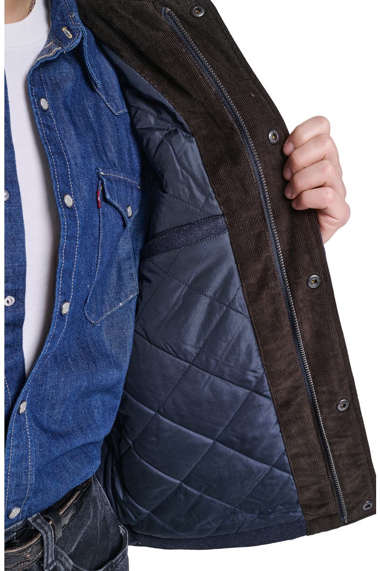 Corduroy Collar Barn Jacket, Alternate, color, NAVY