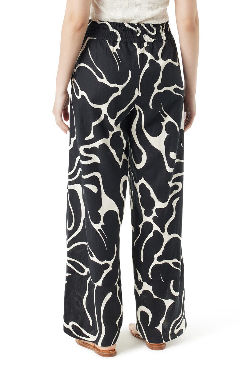 Sam Edelman Ramone Cutout Linen Blend Wide Leg Pants, Alternate, color,